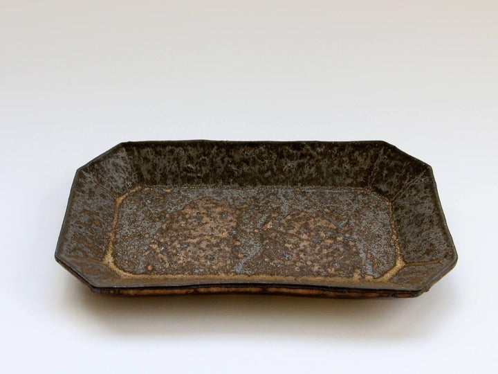 Antique Gold Octagonal Rectangular Plate (Medium) - Crafted By Takuya Ohara