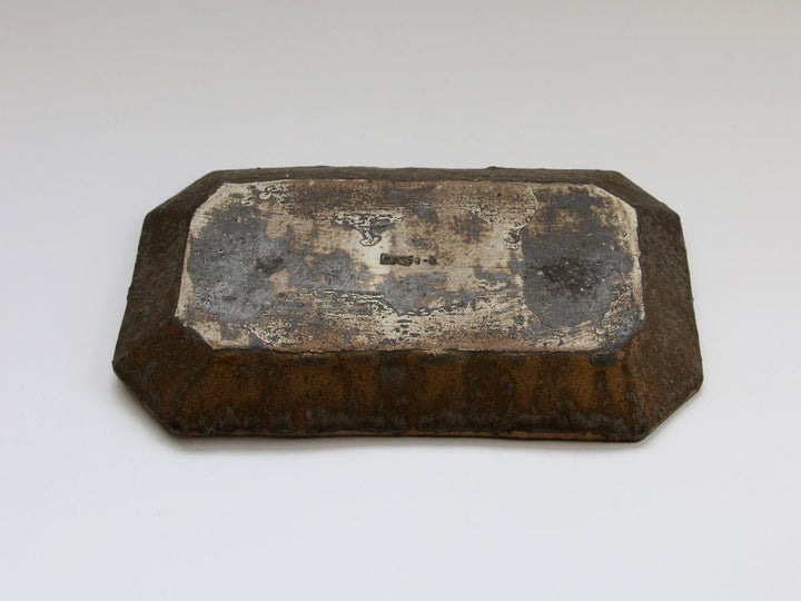Antique Gold Octagonal Rectangular Plate (Medium) - Crafted By Takuya Ohara