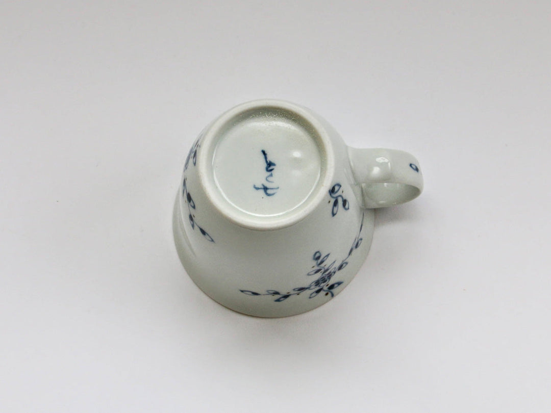 Vine & Flower Arabesque Medium Mug (Blue) - Crafted By Tokushichi Kiln