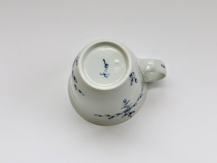 Vine & Flower Arabesque Medium Mug (Blue) - Crafted By Tokushichi Kiln