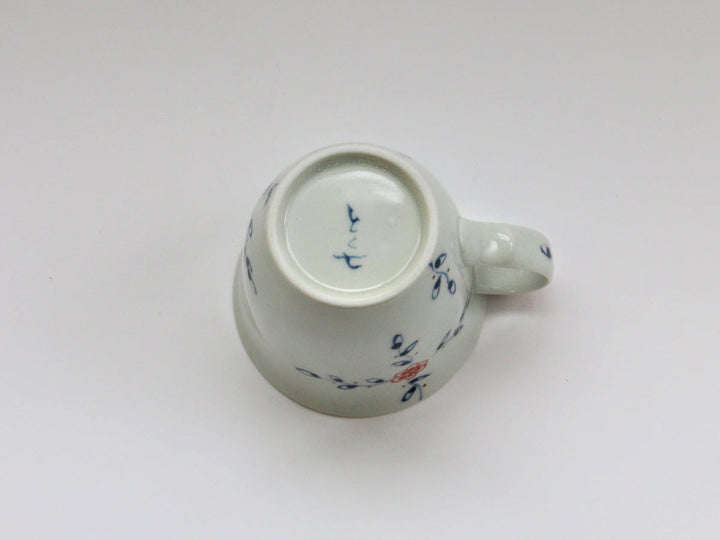 Vine & Flower Arabesque Medium Mug (Red) - Crafted By Tokushichi Kiln