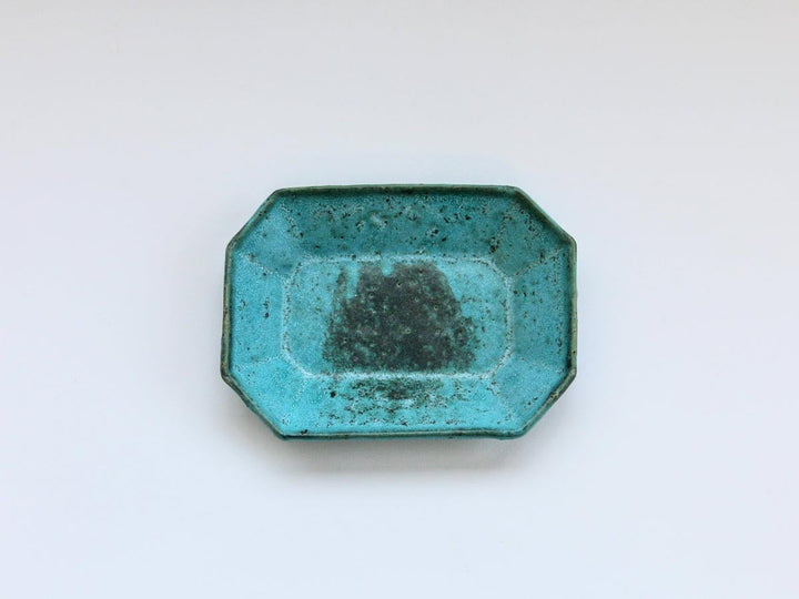 Antique Blue Octagonal Rectangular Plate (Medium) - Crafted By Takuya Ohara