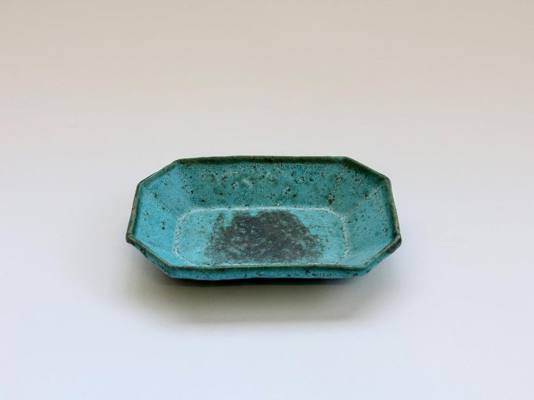 Antique Blue Octagonal Rectangular Plate (Medium) - Crafted By Takuya Ohara