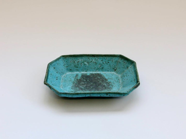 Antique Blue Octagonal Rectangular Plate (Medium) - Crafted By Takuya Ohara