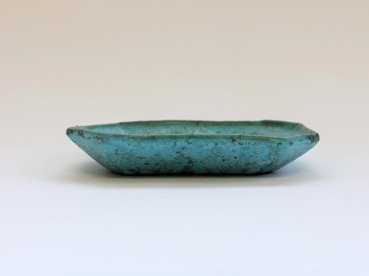 Antique Blue Octagonal Rectangular Plate (Medium) - Crafted By Takuya Ohara