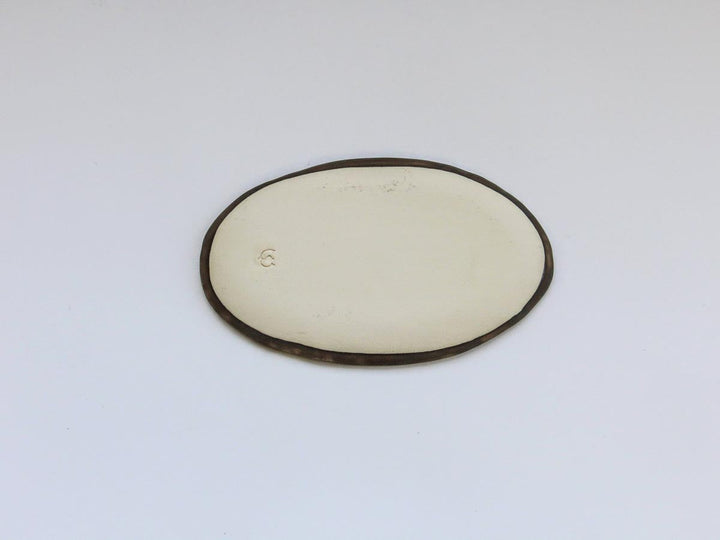 Gold Glaze Wood-Grain Oval Plate (Small) - Crafted By Kikaku Seito