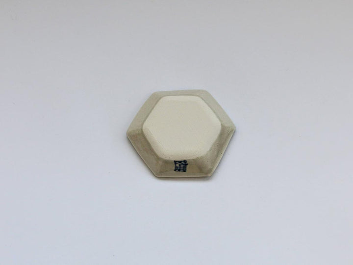 Gold Glaze Floral Hexagonal Small Dish - Crafted By Kikaku Seito