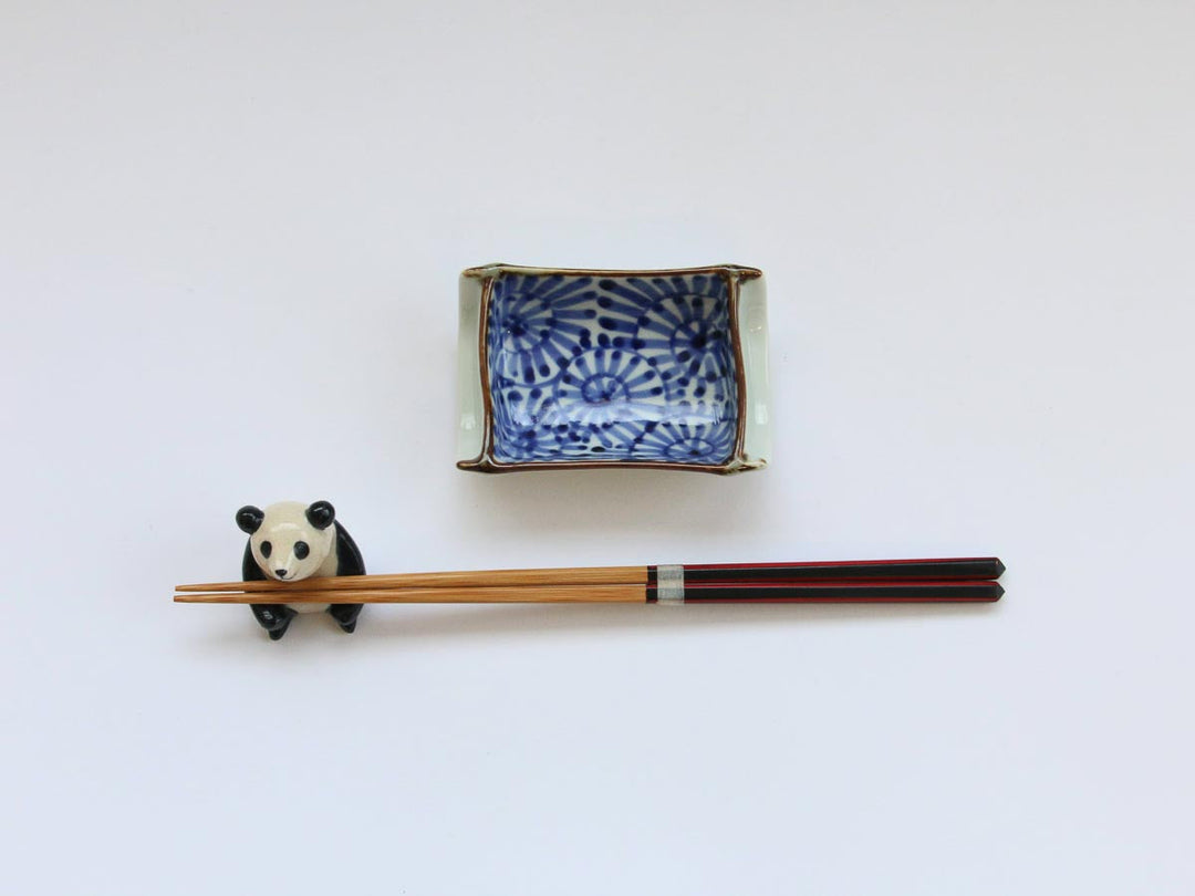 Bamboo-Shaped Small Dish (Arabesque Pattern) - Crafted By Koyo Kiln