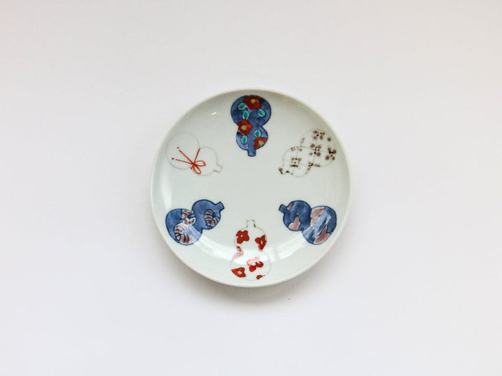 Imari Gourd 4-Sun Plate - Crafted By Tokushichi Kiln