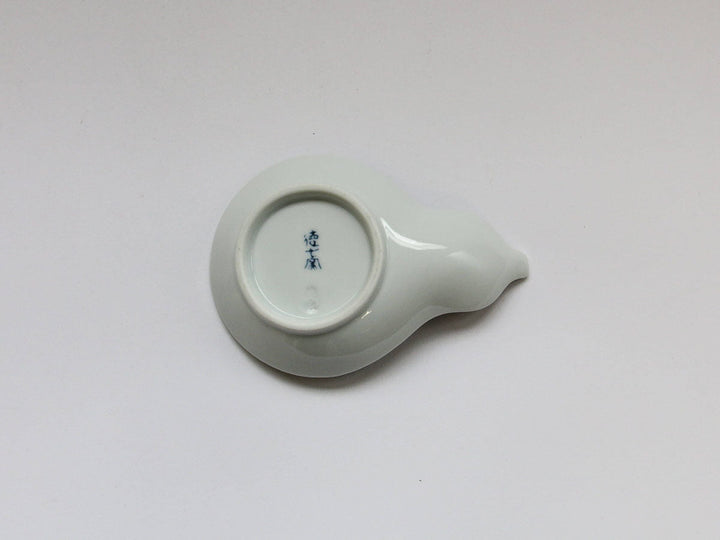 Red Camellia Gourd Plate - Crafted By Tokushichi Kiln