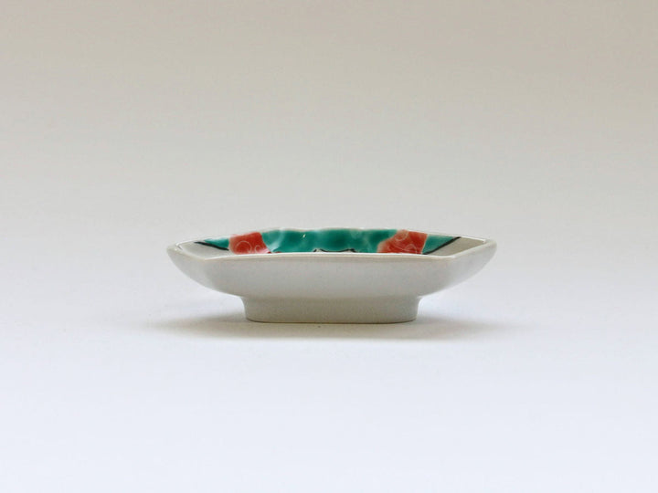 Red Cloud Fuji-Shaped Salt Plate - Crafted By Tokushichi Kiln