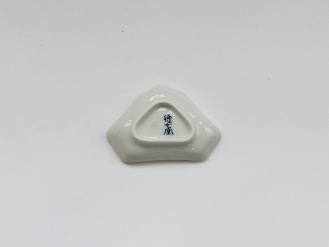 Red Cloud Fuji-Shaped Salt Plate - Crafted By Tokushichi Kiln