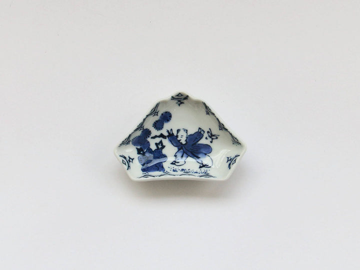 Karako Fuji-Shaped Salt Plate - Crafted By Tokushichi Kiln