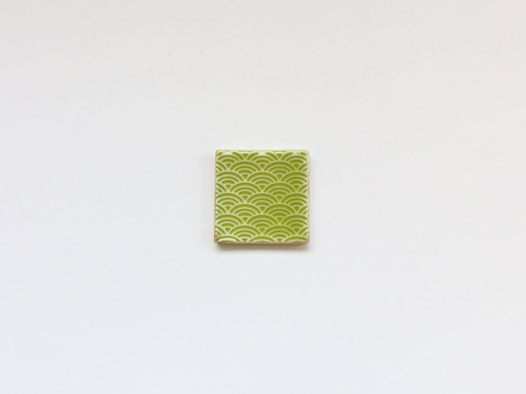 Hiwa Glaze Seigaiha Carved Chopstick Rest - Crafted By Kajiken Ceramics