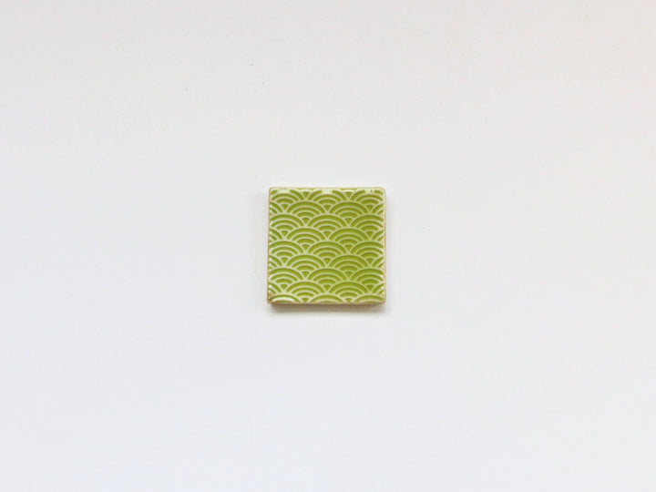 Hiwa Glaze Seigaiha Carved Chopstick Rest - Crafted By Kajiken Ceramics