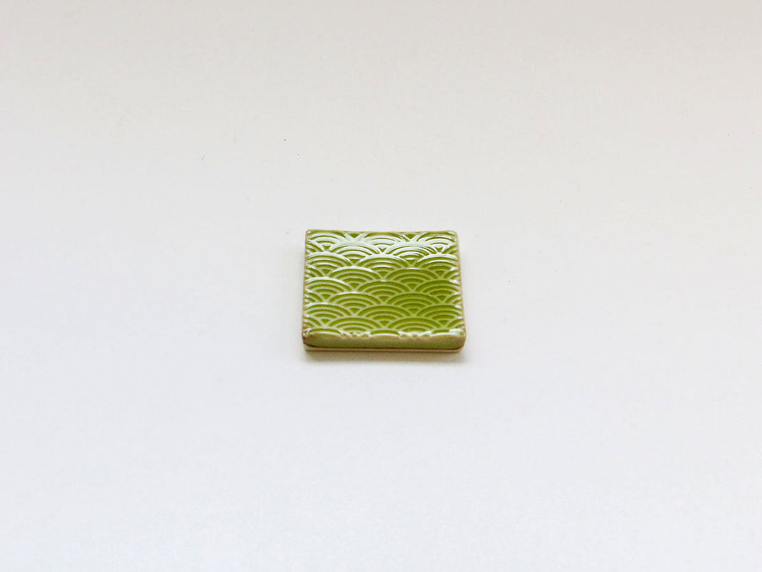 Hiwa Glaze Seigaiha Carved Chopstick Rest - Crafted By Kajiken Ceramics