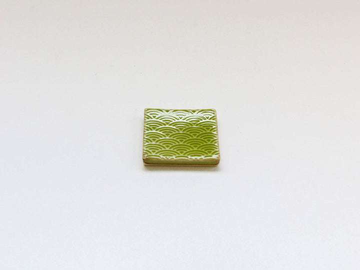 Hiwa Glaze Seigaiha Carved Chopstick Rest - Crafted By Kajiken Ceramics