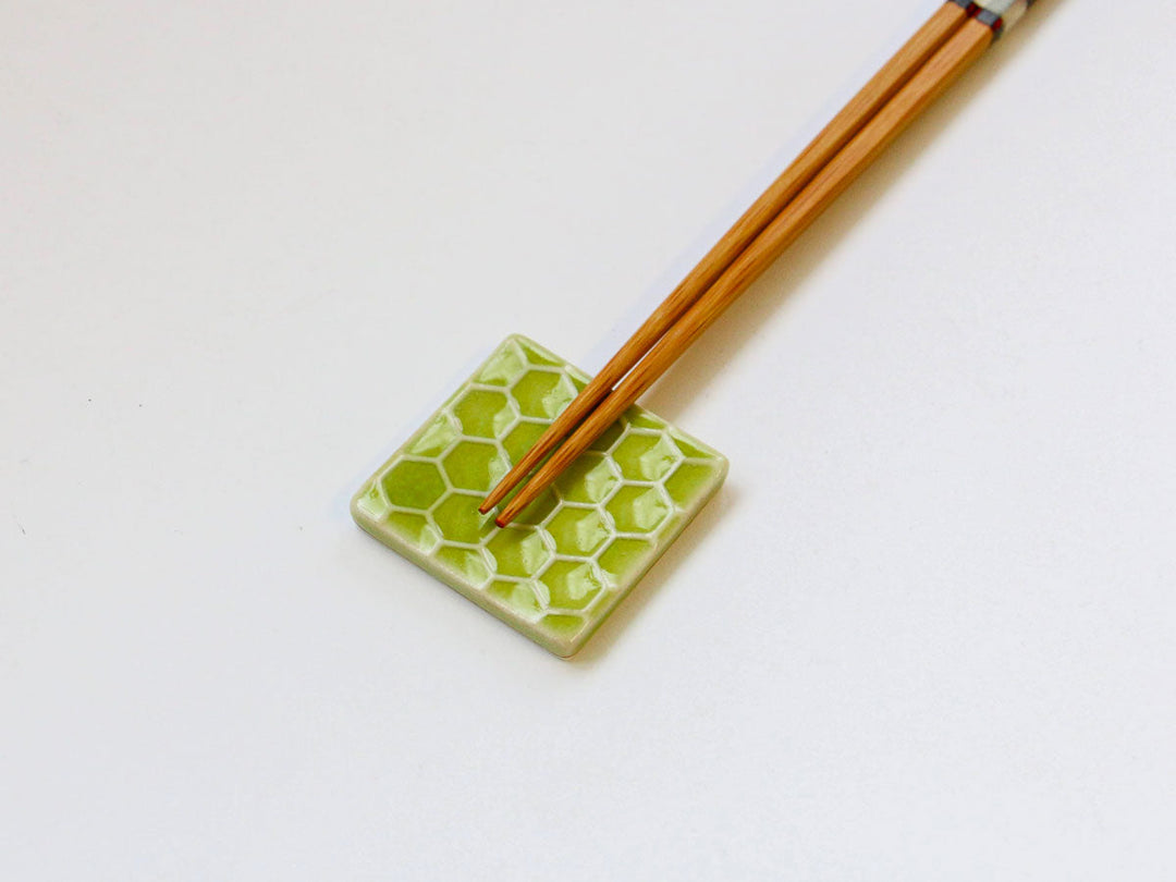 Hiwa Glaze Hexagon Carved Chopstick Rest - Crafted By Kajiken Ceramics