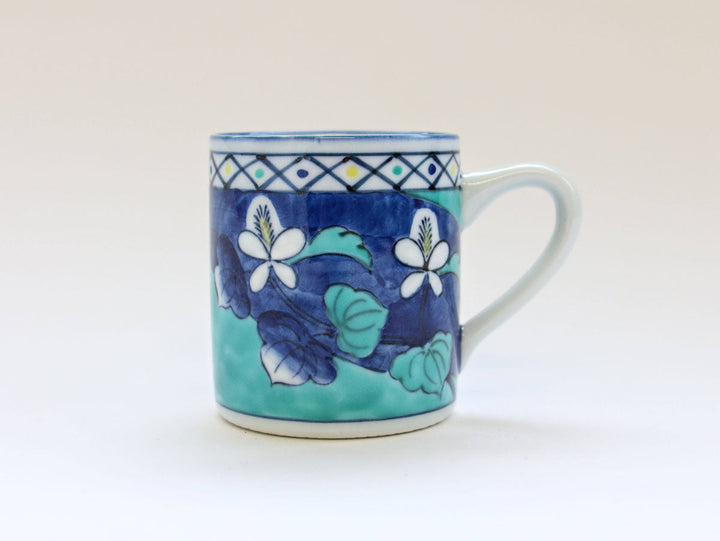 Kinso Pillow Handle Mug Cup (Green) - Crafted By Tasho Pottery