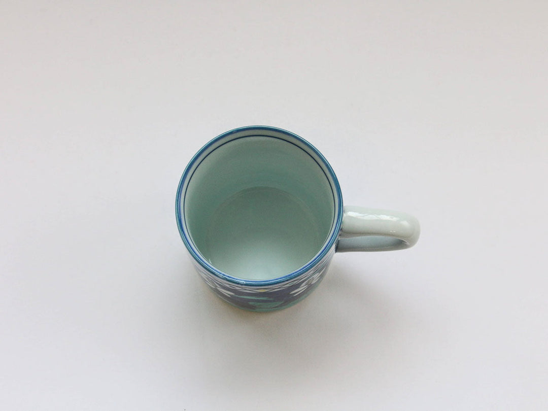 Kinso Pillow Handle Mug Cup (Green) - Crafted By Tasho Pottery