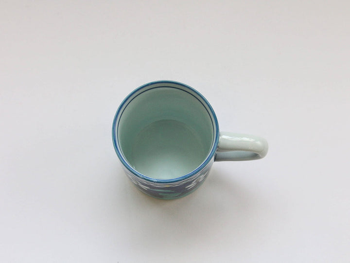 Kinso Pillow Handle Mug Cup (Green) - Crafted By Tasho Pottery