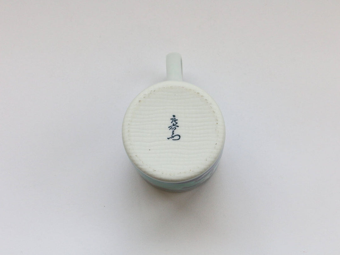 Kinso Pillow Handle Mug Cup (Green) - Crafted By Tasho Pottery