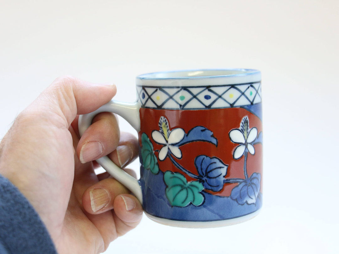 Kinso Pillow Handle Mug Cup (Red) - Crafted By Tasho Pottery