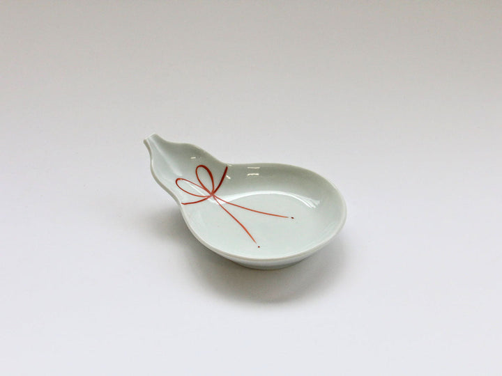 Red Knot Gourd Plate - Crafted By Tokushichi Kiln