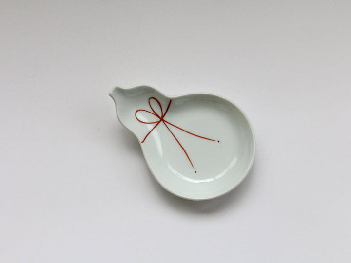 Red Knot Gourd Plate - Crafted By Tokushichi Kiln
