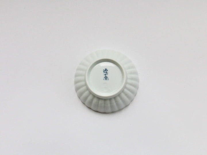 Red Camellia Gourd Motif Chrysanthemum Small Bowl — Hand-Glazed Japanese Porcelain by Tokushichi Kiln