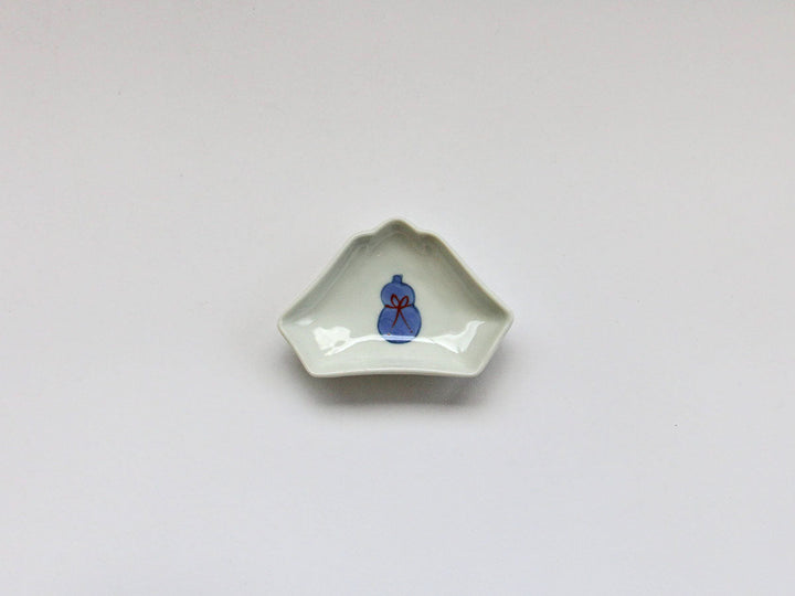 Gourd-Shaped Mt. Fuji Salt Plate - Crafted By Tokushichi Kiln