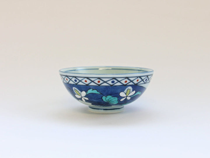 Kinso Pillow 3.8 Rice Bowl (Hanadami) — Hand-Glazed Japanese Porcelain by Denshotouen