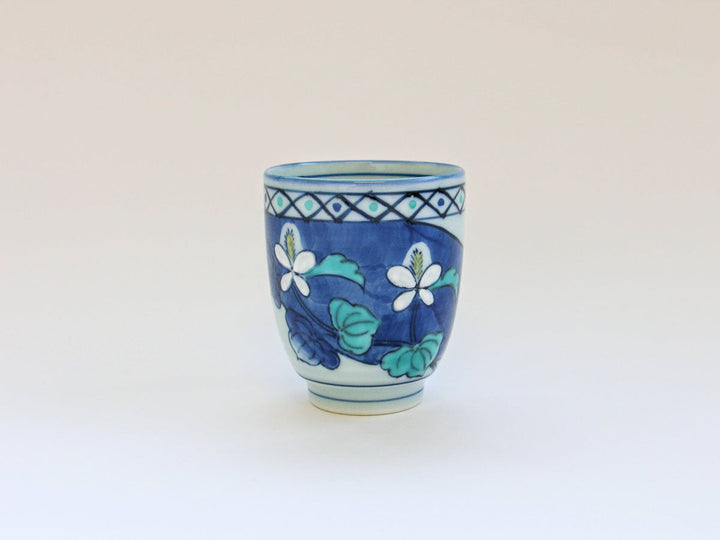 Kinso Pillow Natsume Teacup (Large, Hanadami) - Crafted By Tasho Pottery