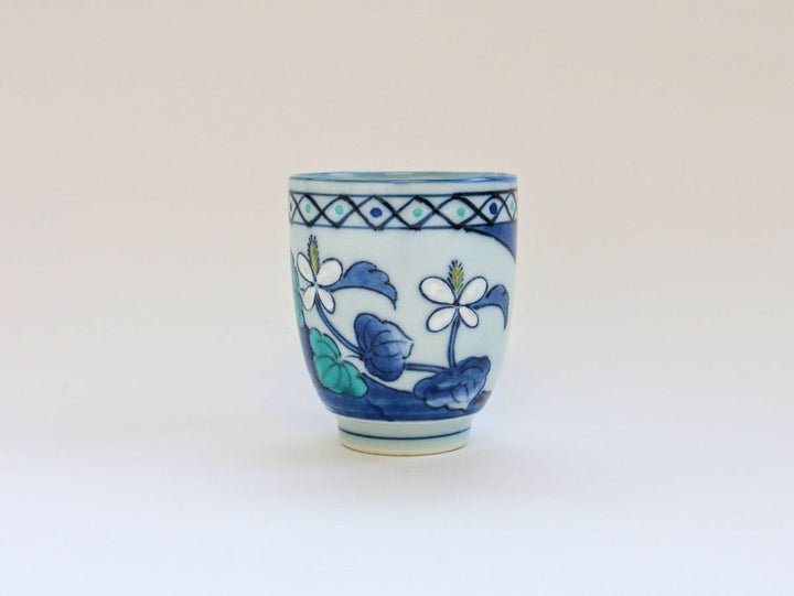 Kinso Pillow Natsume Teacup (Large, Hanadami) - Crafted By Tasho Pottery