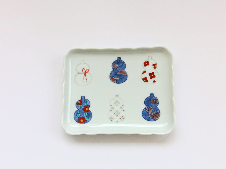 Imari Gourd-Shaped Square Plate - Crafted By Tokushichi Kiln