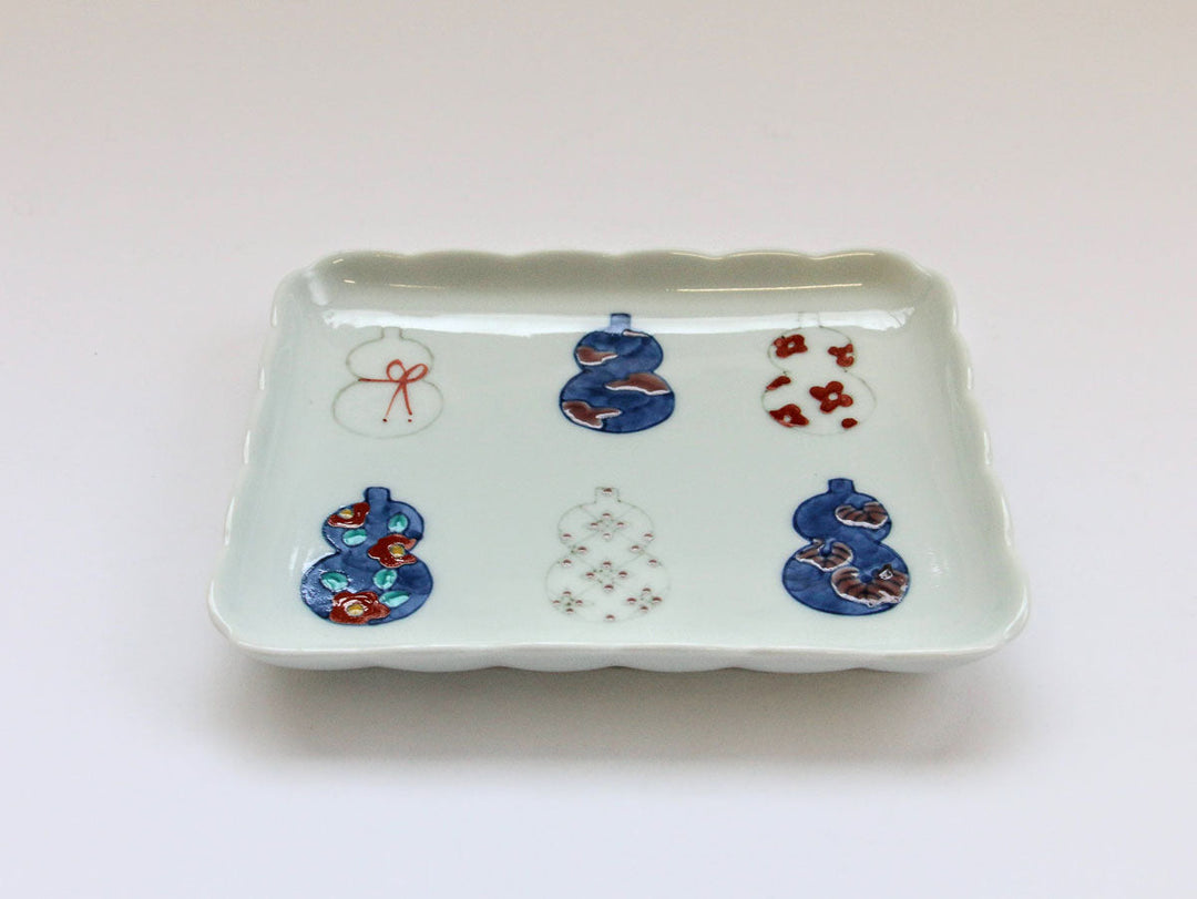 Imari Gourd-Shaped Square Plate - Crafted By Tokushichi Kiln