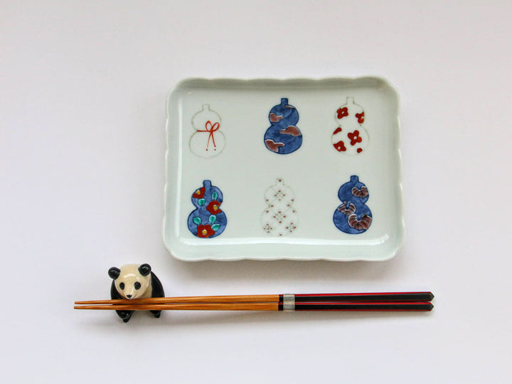 Imari Gourd-Shaped Square Plate - Crafted By Tokushichi Kiln