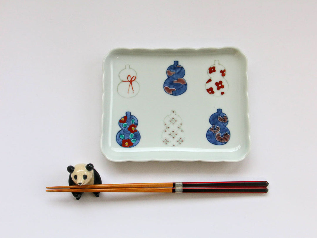 Imari Gourd-Shaped Square Plate - Crafted By Tokushichi Kiln