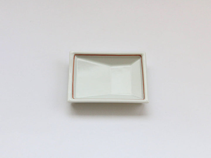 Inner Red-Line Square Diamond Plate (Large) - Crafted By Denpei Kiln