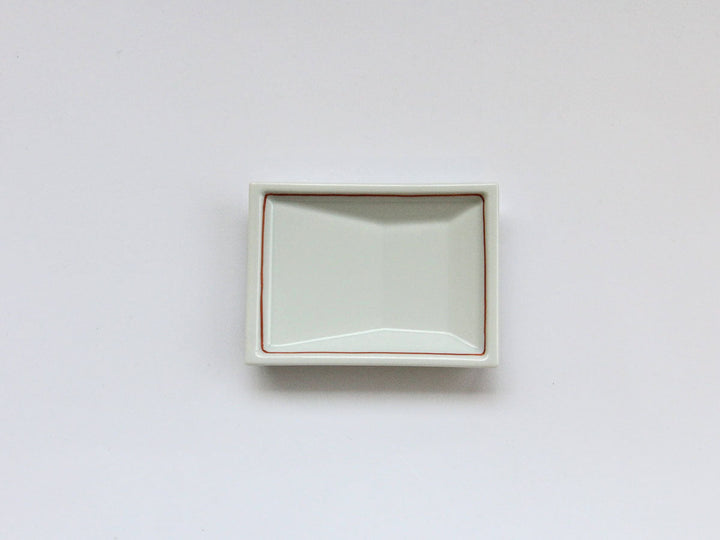 Inner Red-Line Square Diamond Plate (Large) - Crafted By Denpei Kiln