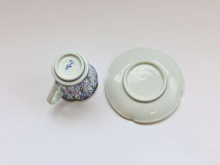 Flower Parade Coffee Cup & Saucer (Pink) - Crafted By Tasho Pottery
