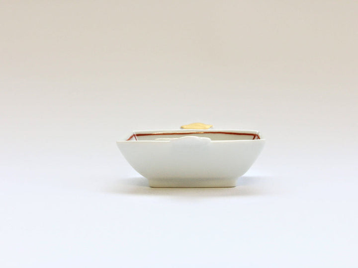 Kirara Red Lucky Mallet Small Bowl - Crafted By Tamori Pottery