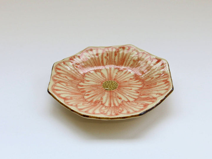 Peony Flower Octagonal Plate - Crafted By Yohei Kato