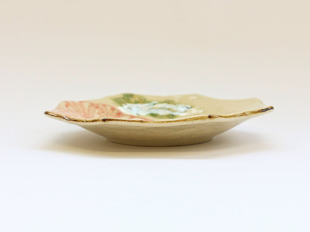 Dancing Peony Octagonal Plate - Crafted By Yohei Kato