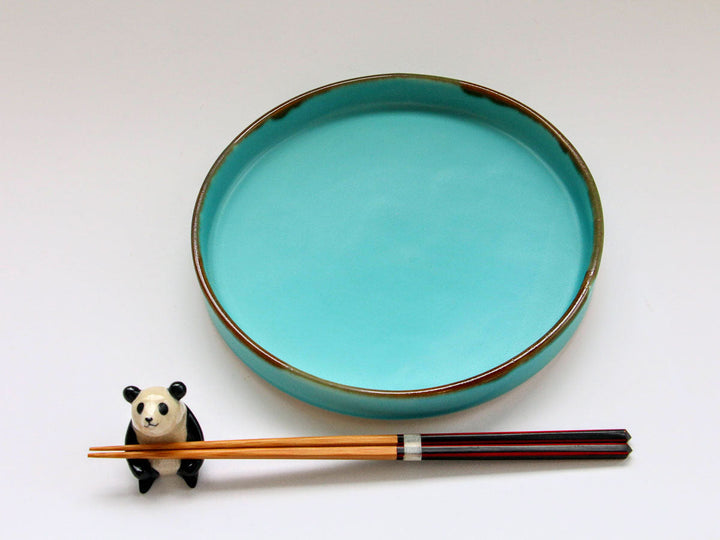 Turquoise Flat Plate (Extra Large) - Crafted By Chojuro Kiln