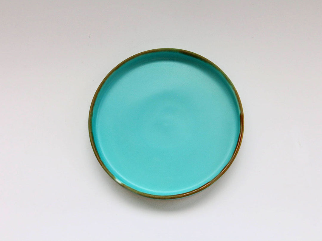 Turquoise Flat Plate (Large) - Crafted By Chojuro Kiln