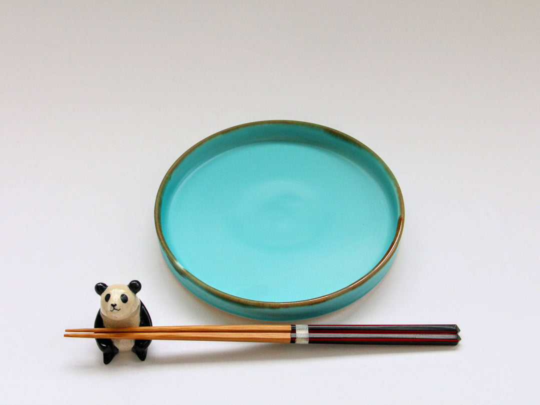 Turquoise Flat Plate (Large) - Crafted By Chojuro Kiln