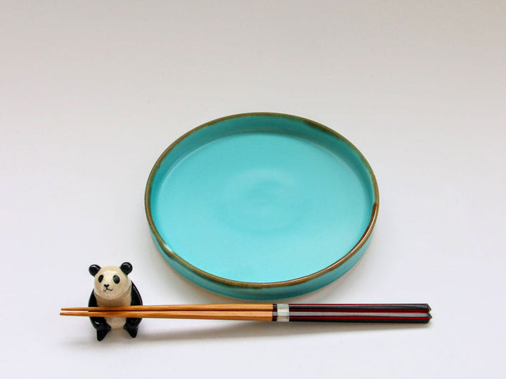 Turquoise Flat Plate (Large) - Crafted By Chojuro Kiln