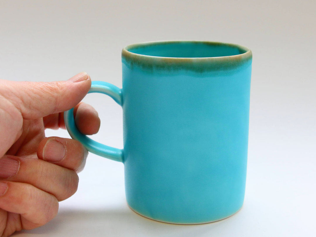 Turquoise Straight Mug - Crafted By Chojuro Kiln