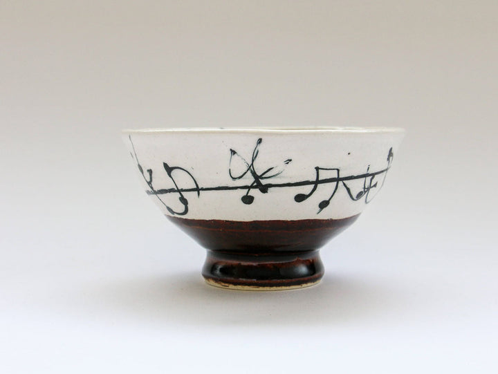 Amber Glaze Note Rice Bowl - Crafted By Takee Tatsui